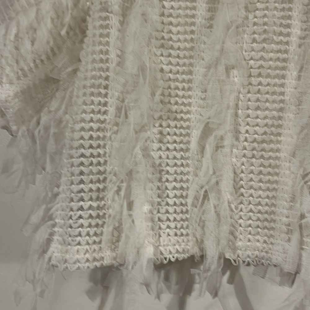 Zara Cream Color Multi Pattern Top - image 8